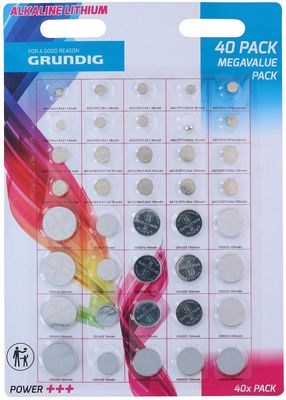 Grundig button cell battery pack of 40