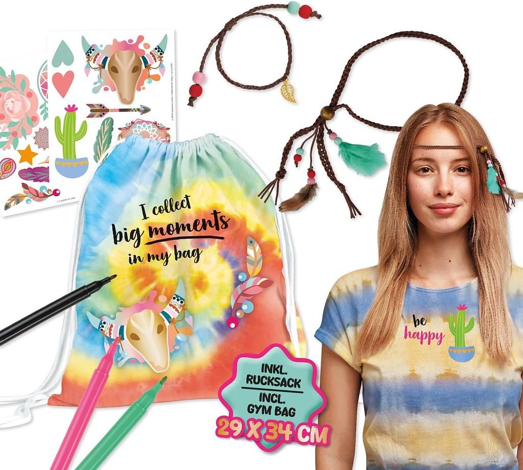 LENA Batik-Rucksack-Komplettset