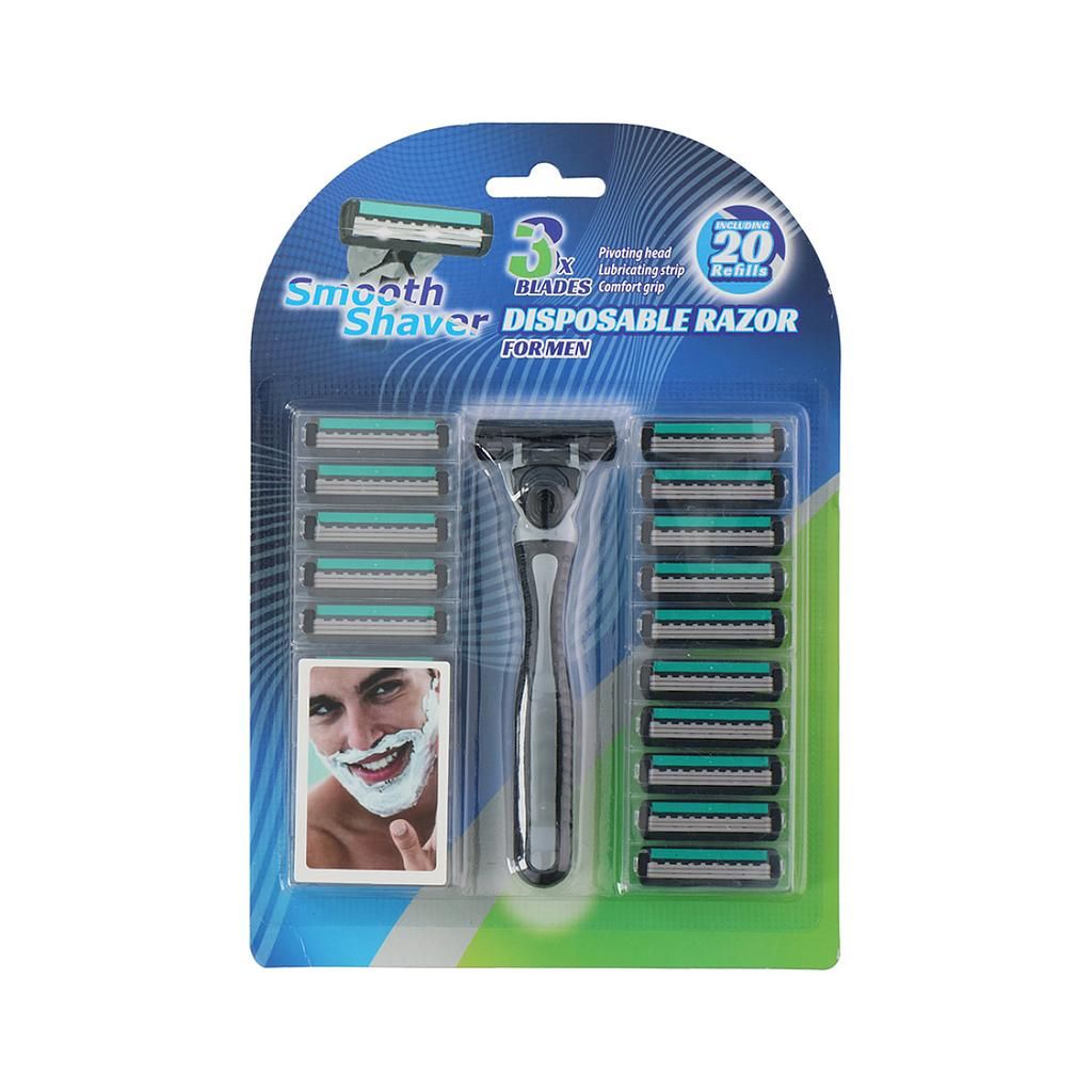 Rasoio Smooth Shaver 21 pezzi da uomo