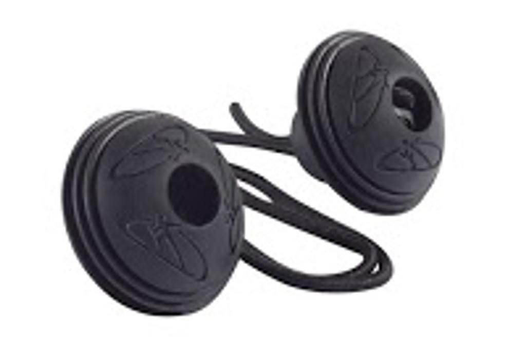 Hudora 2 handlebar caps, solid rubber