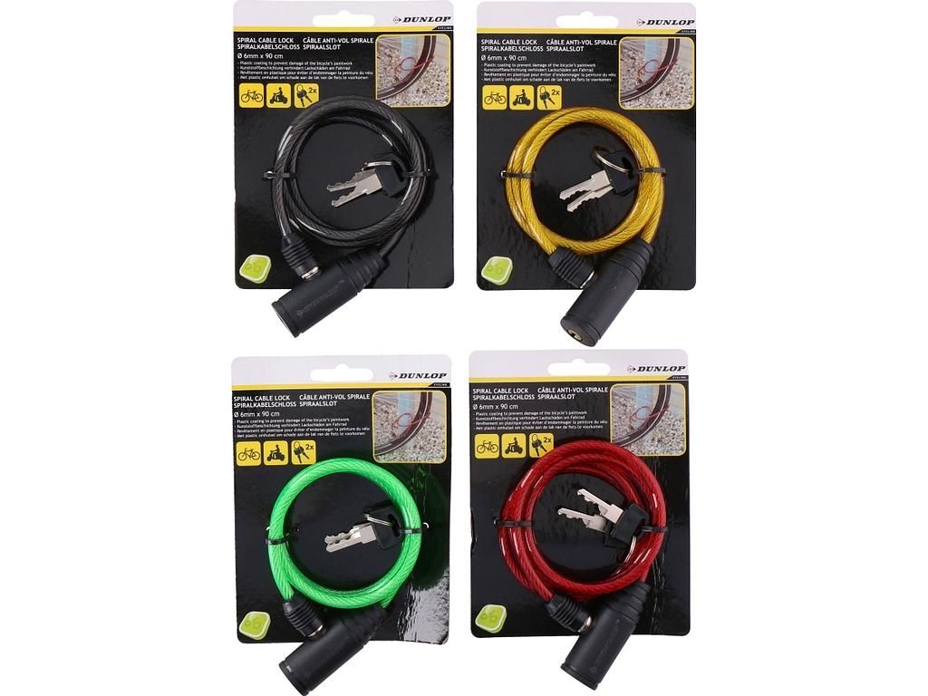Dunlop spiral cable lock with key