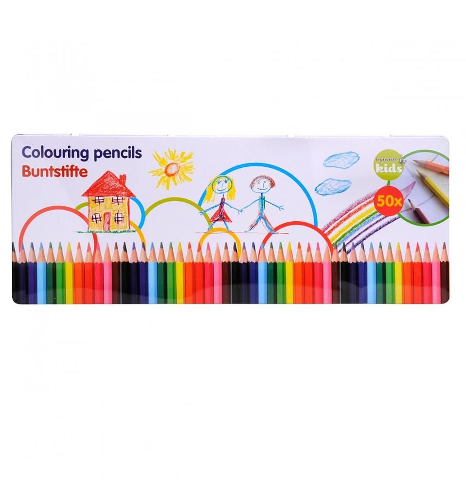 Topwrite colored pencils, 50 pieces.