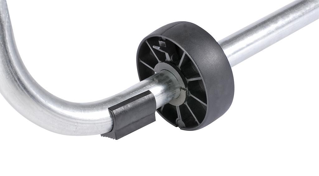 Hudora 2 transport wheels for mounting on pipes with a 38 mm diameter