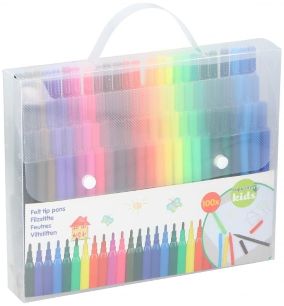 Topwrite felt-tip pens, 100 pieces