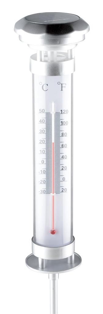 Grundig solar lamp with LED thermometer