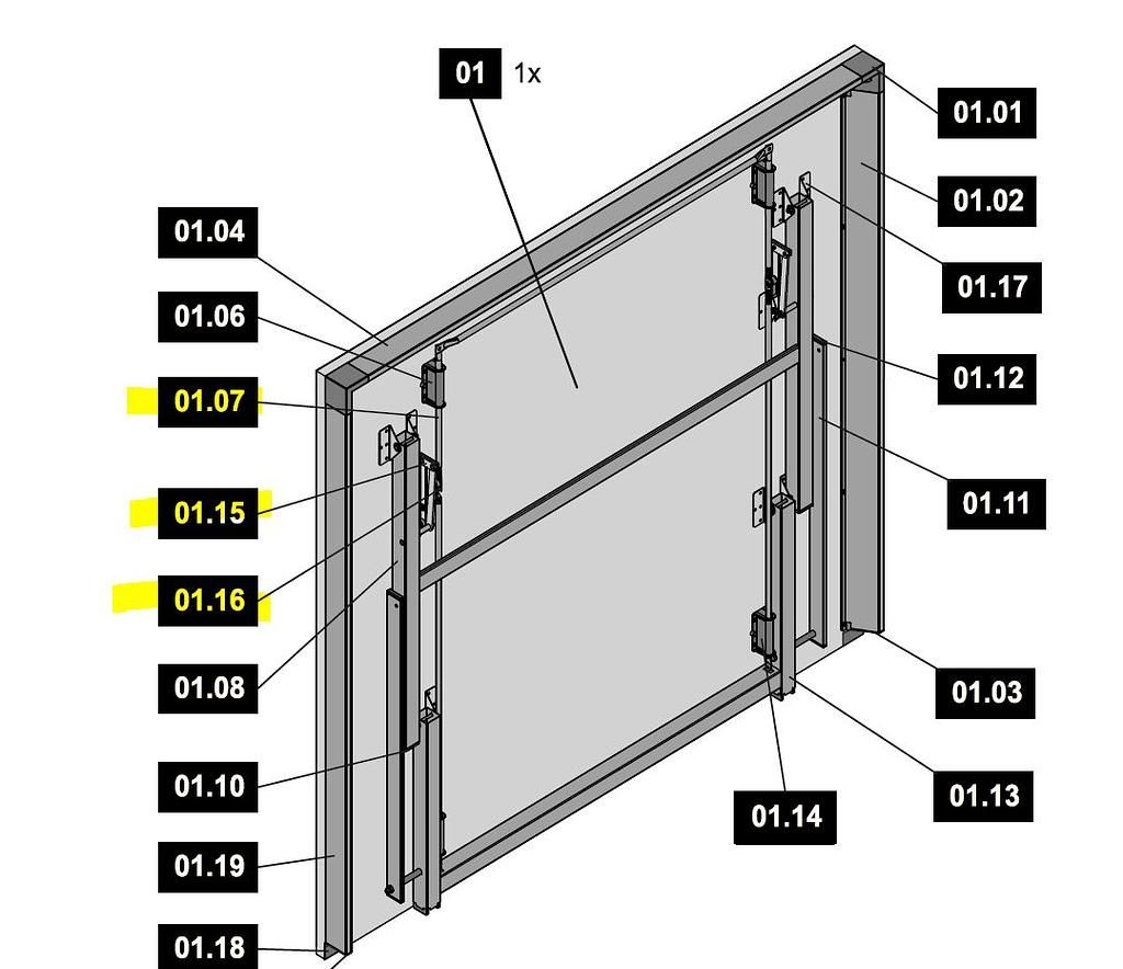 Sponeta pull-bar assembly (WB)