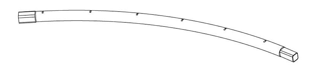 Hudora 1 frame tube "angular", ø 32 mm (WB)