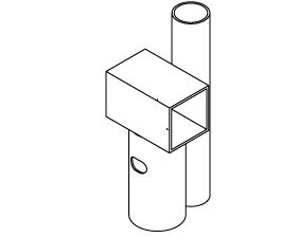 Hudora 1 frame connector with safety net pole attachment (WB)