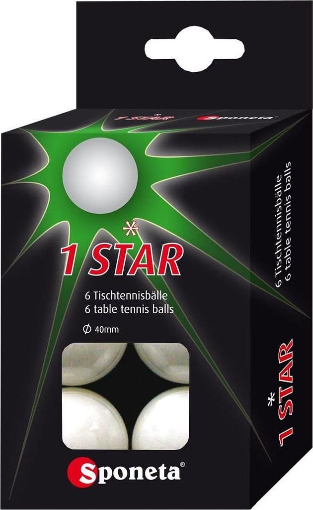Sponeta Table Tennis Balls * Pack of 6