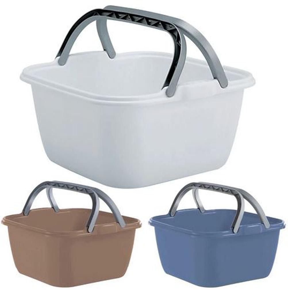 Stefanplast square plastic basket with handles