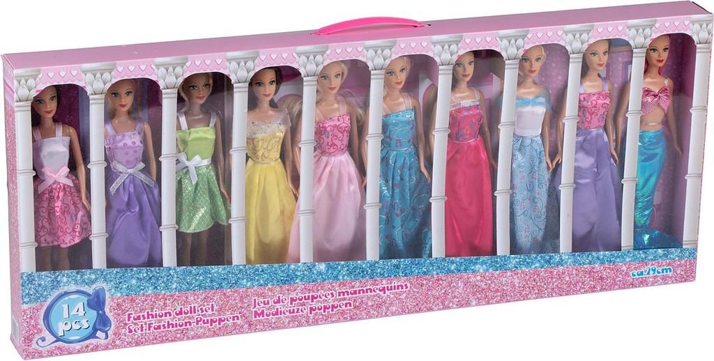 Eddy Toys Fashion Doll Set, 14 pieces