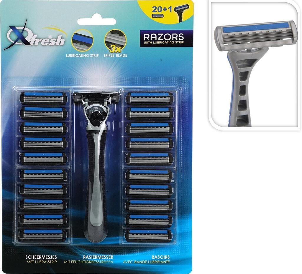 CHAMP 21-piece men's razor set