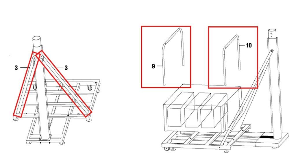 Hudora 1 pole set for basketball stand Competition Pro