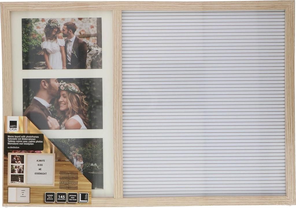 Arti Casa memo board with picture frames
