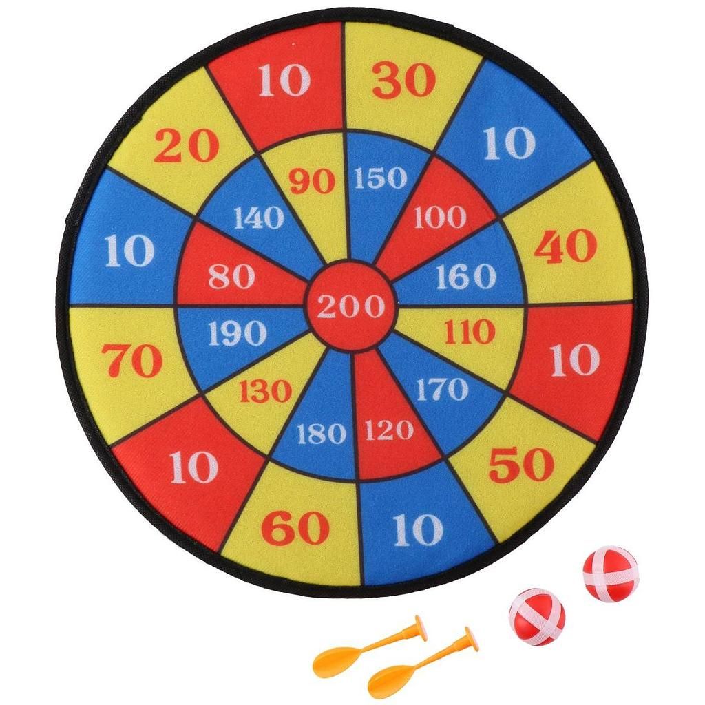 Eddy Toys Dartboard for Kids with Velcro Balls and Darts
