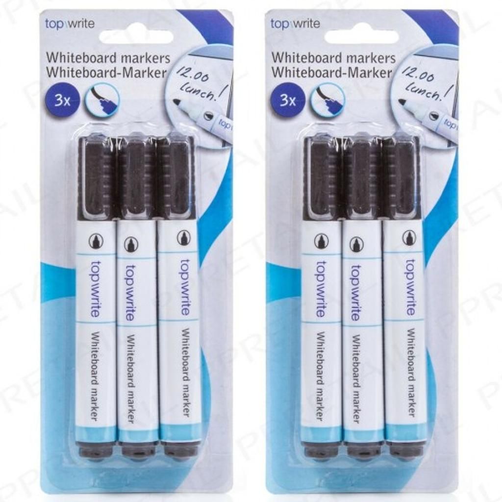 Topwrite whiteboard marker set of 3