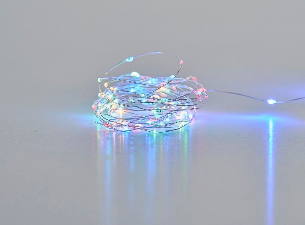 Christmas wire string lights, 40s, colorful, indoor