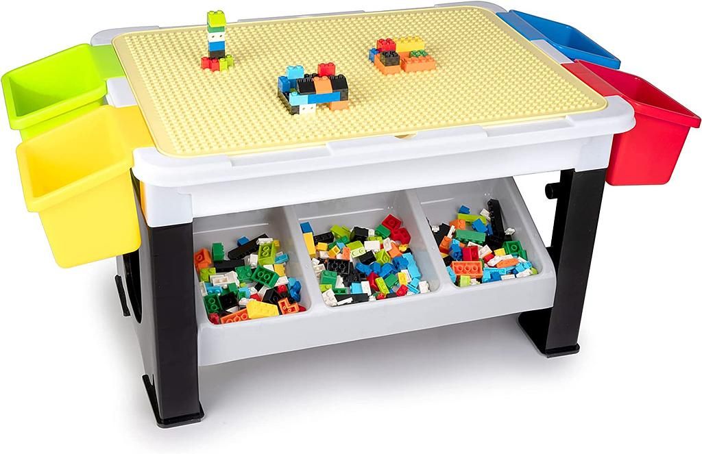 Eddy Toys play table with building blocks, 300 pieces.