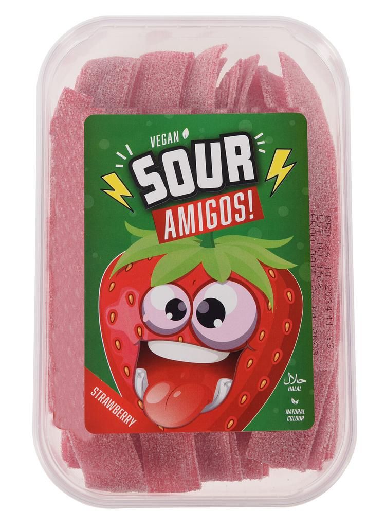 CHAMP Sour Gummy Strips with Strawberry Flavor