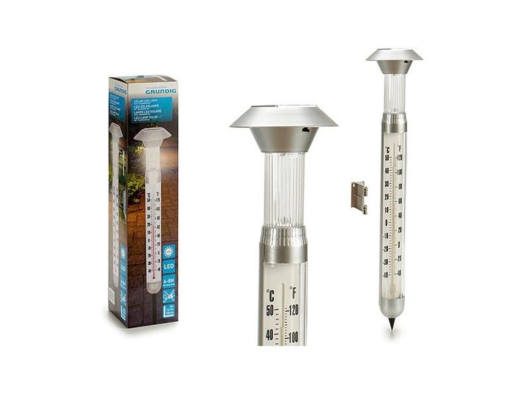 Grundig LED Solar Garden Light with Thermometer