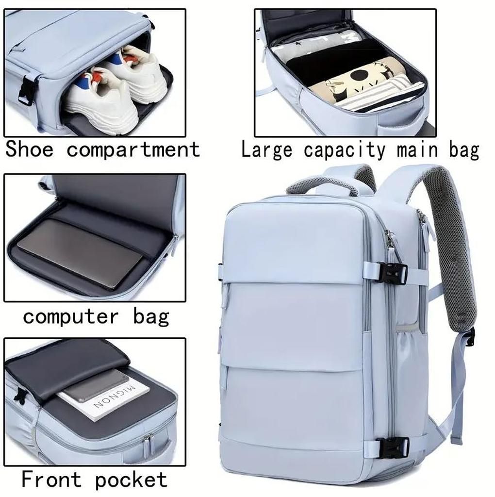 CHAMP travel backpack with shoe compartment