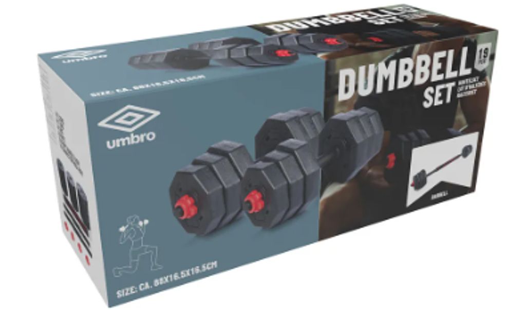 Umbro dumbbell set 19pcs.