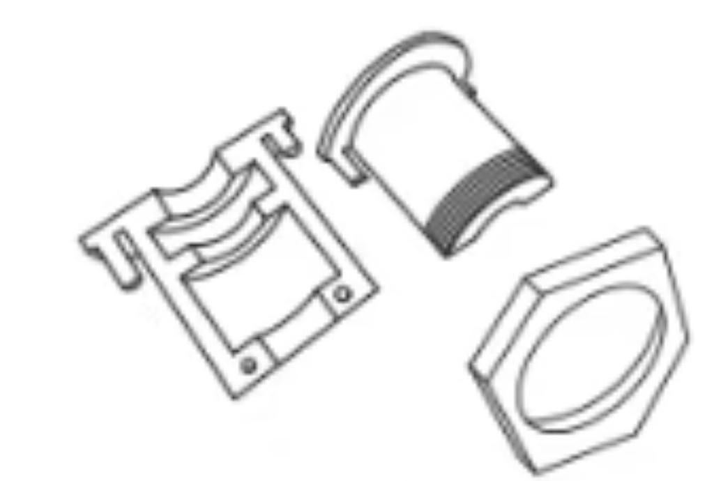 Hudora 1 Gleitlager für Kickertisch Platin