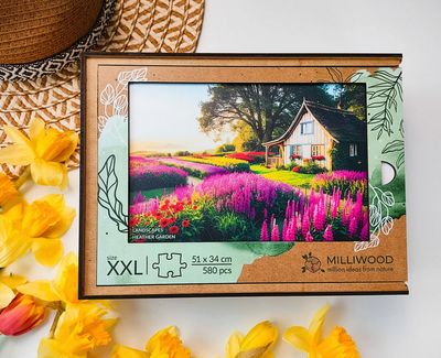 Milliwood XXL Wooden Puzzle "Heather Garden" 580 Pieces
