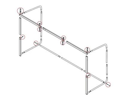 Hudora 1 screw set for football goal Allround