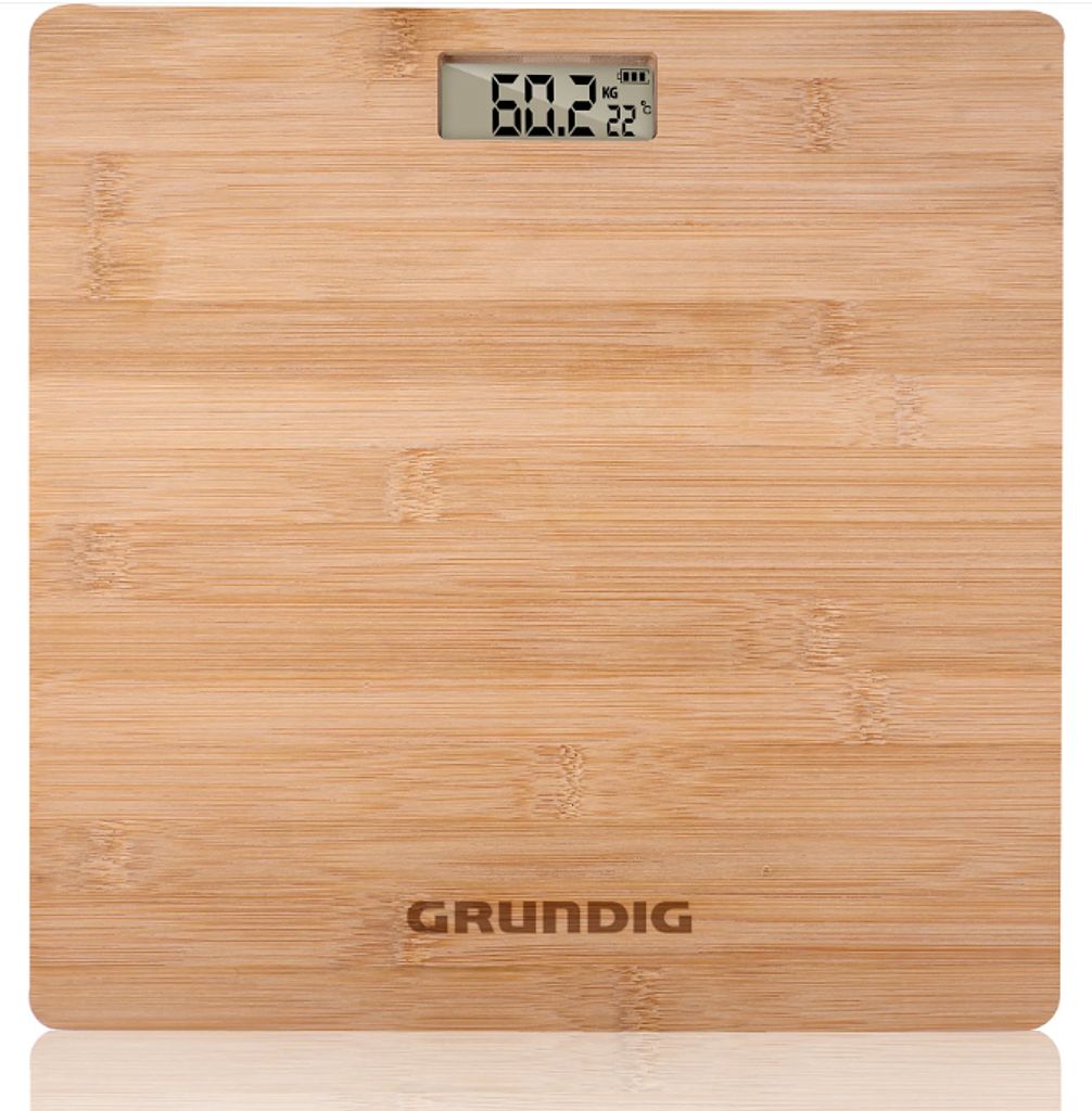 Grundig bamboo bathroom scale