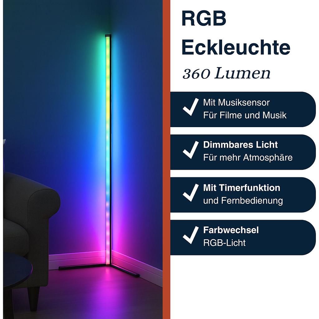 Grundig RGB corner lamp with music sensor