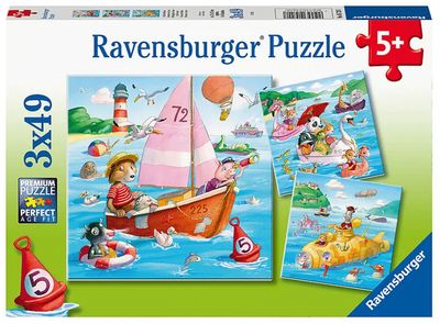Ravensburger Puzzle"Aufdem Wasser" 3x49 Teile