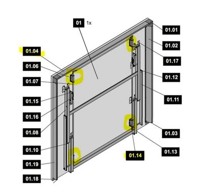Sponeta bearing lower part