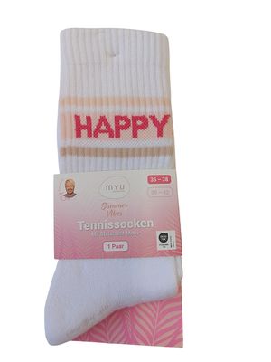 MYU Tennis Socks "Happy"