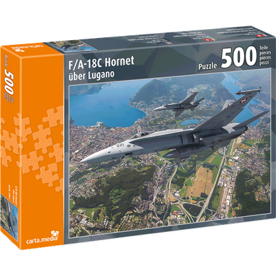 Carta Media Puzzle "F/A-18C Hornet over Lugano" 500 pieces