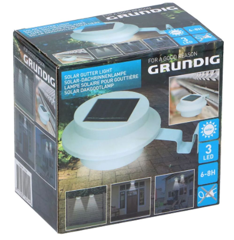 Grundig solar roof gutter light