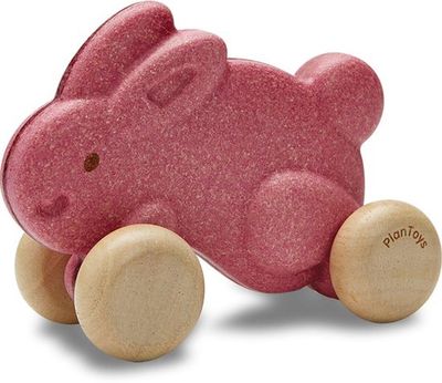 Plantoys wooden toy push rabbit
