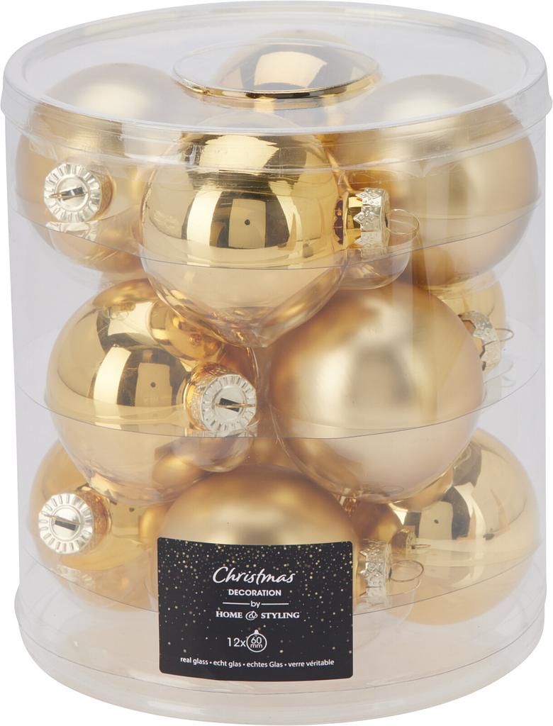 Home&amp;Styling Christbaumkugeln, Glas, 12er Set
