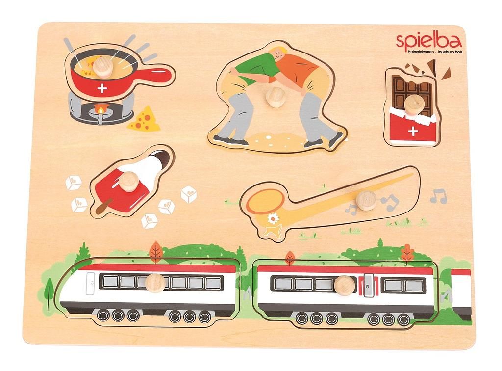 Play puzzle "Switzerland" 7-piece with handles