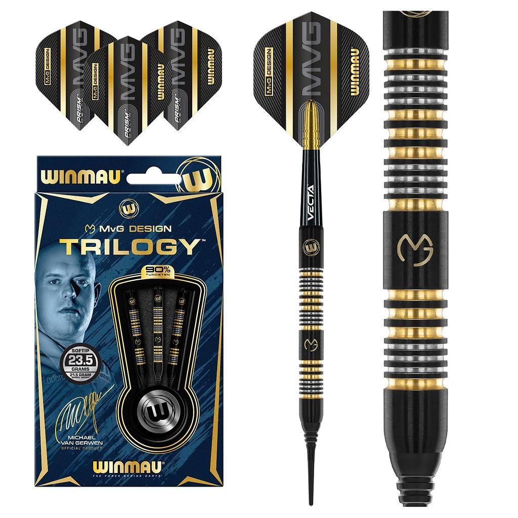 Winmau MVG Trilogy Soft Tip Dartpfeile 23.5G