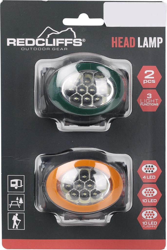Redcliffs Stirnlampe 2 - er Set