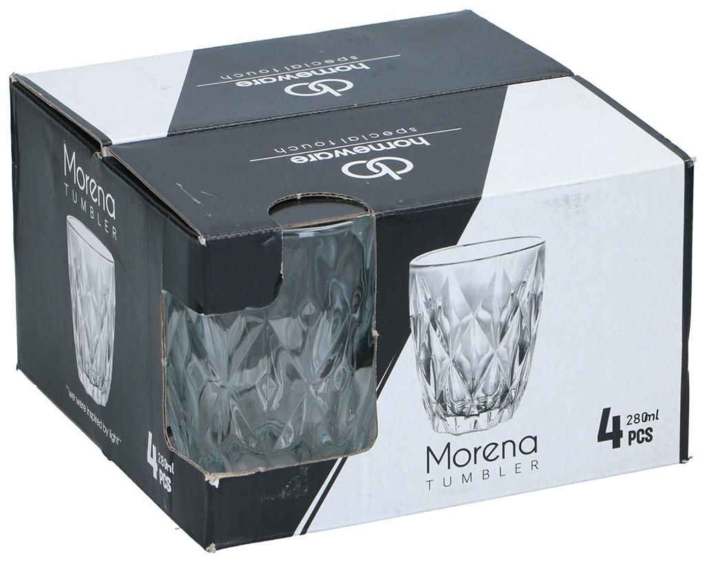 CHAMP clear glass drinking glasses, set of 4