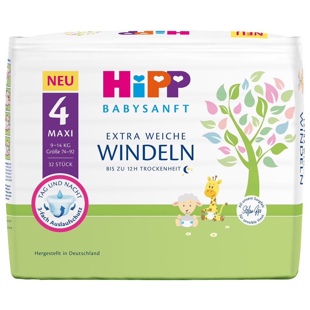 HIPP Windeln 32er Pack, Grösse 4
