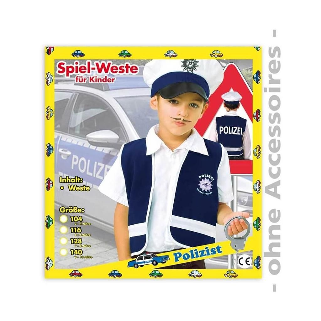 Fritz Fries Kinderkostüm Polizisten-Weste