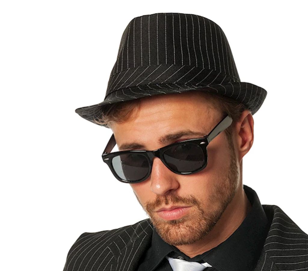 Wilbers Hut schwarz mit Streifen