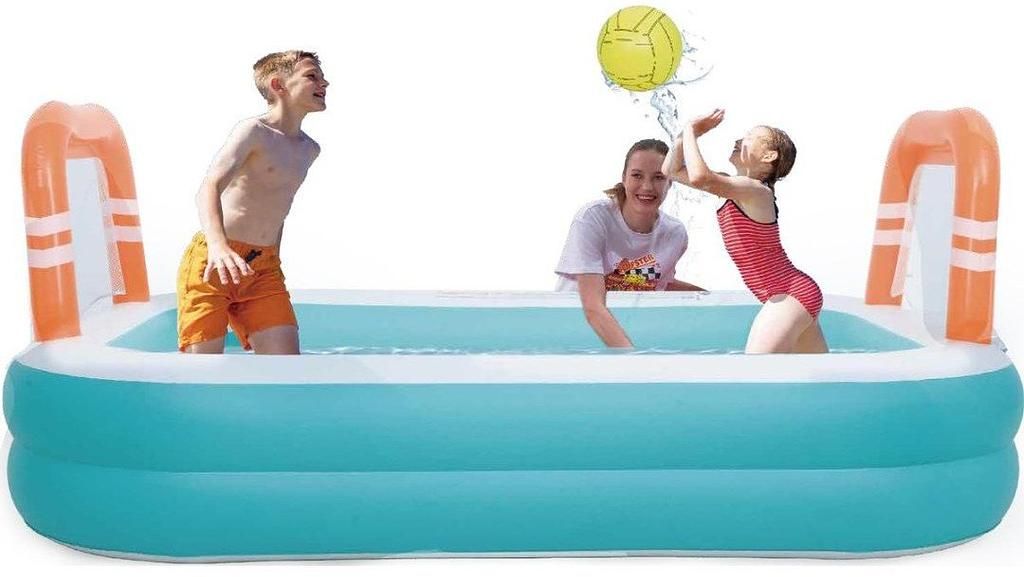 Jilong Inflatable Rectangular Pool with Volleyball Game