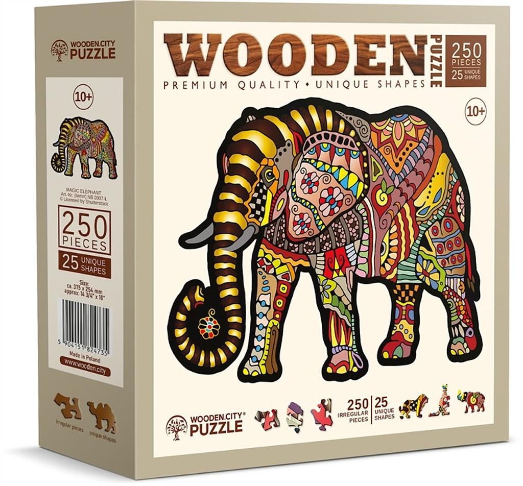 Wooden City wooden puzzle "Elephant" 250 pieces