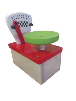 Playful wooden learning toy scale