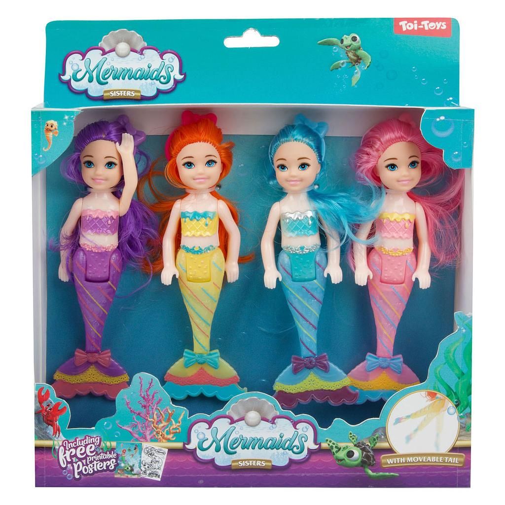 TOITOYS Dolls "Enchanting Mermaids" 4-piece Set