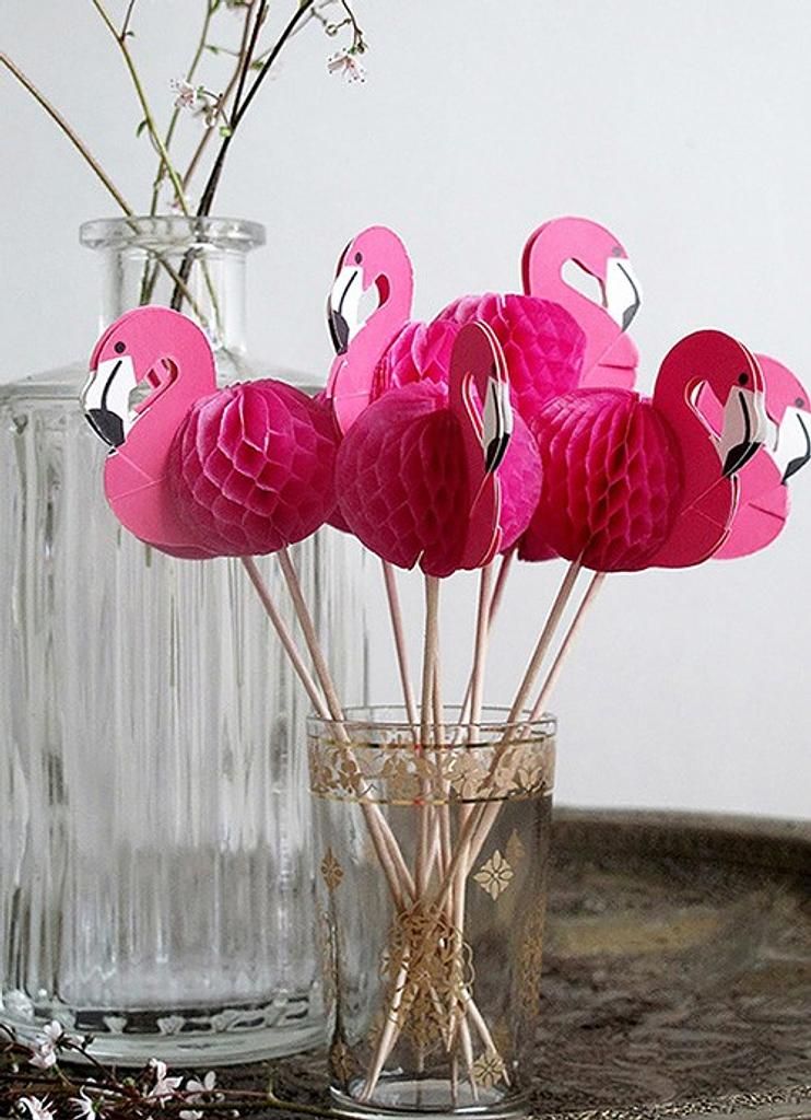 CHAMP party sticks flamingo – set of 20